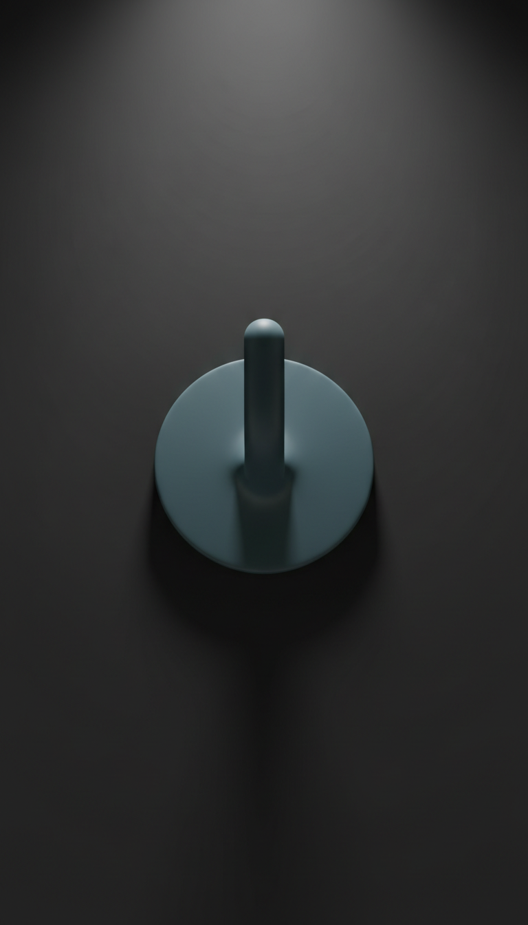 Slate Blue wall-mounted robe hook