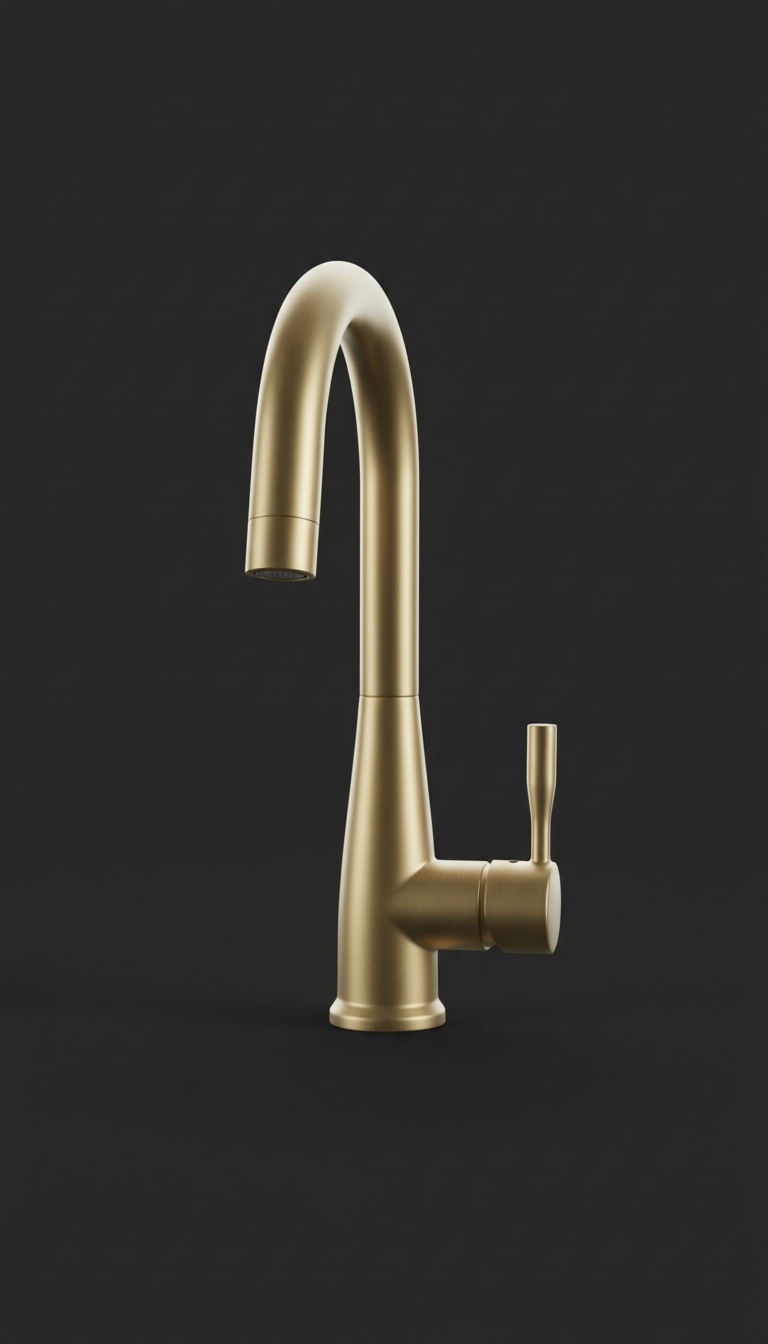 Champagne Brass kitchen faucet