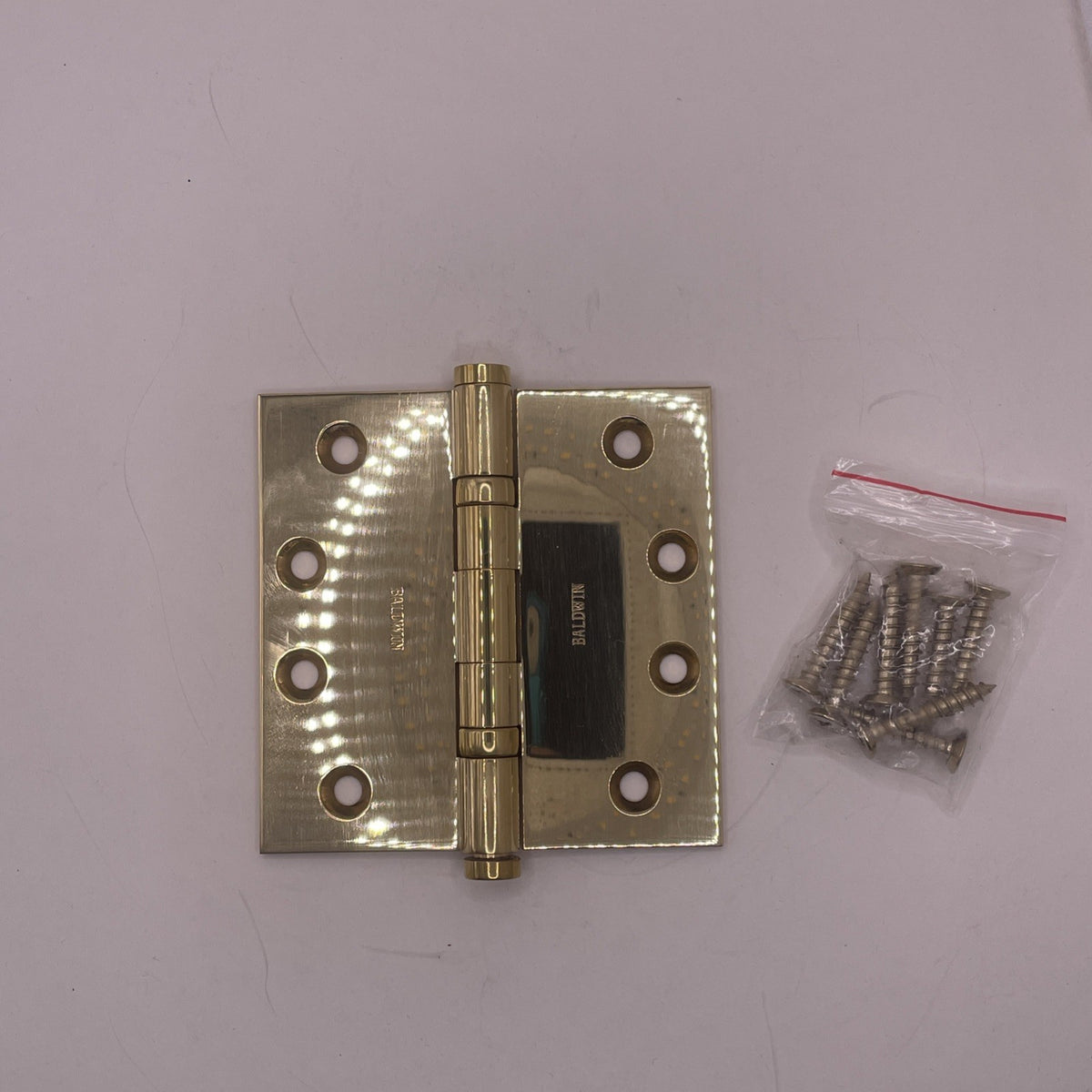 Baldwin - Polished Solid Brass Door Hinge Ball Bearings 4"x4 " - 1041.031.I
