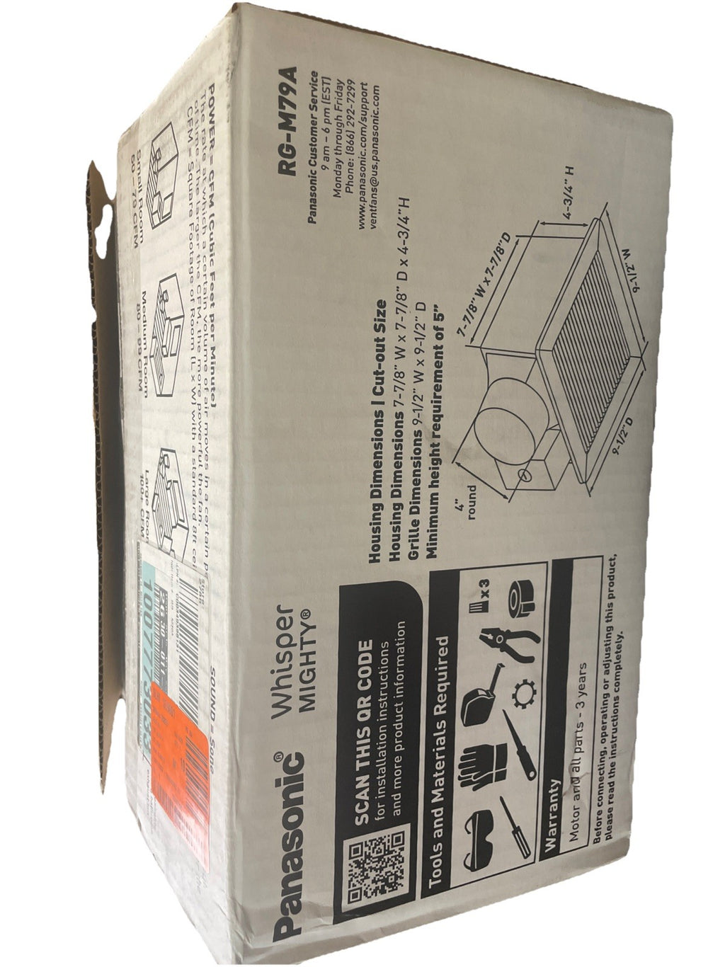 Panasonic WhisperMighty 70/90 CFM Bathroom Exhaust Fan Ceiling/Wall ENERGY STAR