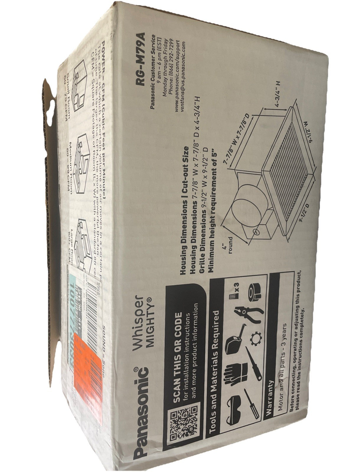 Panasonic WhisperMighty 70/90 CFM Bathroom Exhaust Fan Ceiling/Wall ENERGY STAR