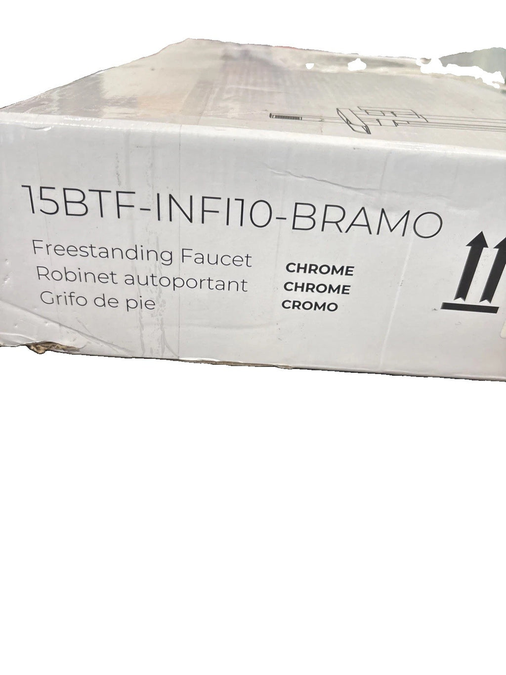 Ove Infinity Freestanding Bath Tub Faucet Polished Chrome 15BTF-INFI10-BRAMO New