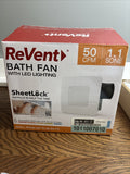 ReVent 50 CFM Bathroom Exhaust Fan w/ Adjustable LED Lighting, ENERGY STAR