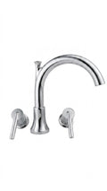 Delta T4759-PN - Roman Tub Faucet - Polished Nickel With Shower Wand
