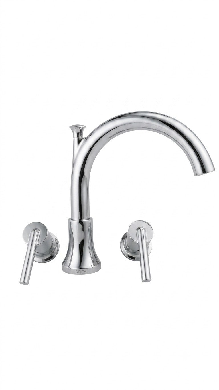Delta T4759-PN - Roman Tub Faucet - Polished Nickel With Shower Wand