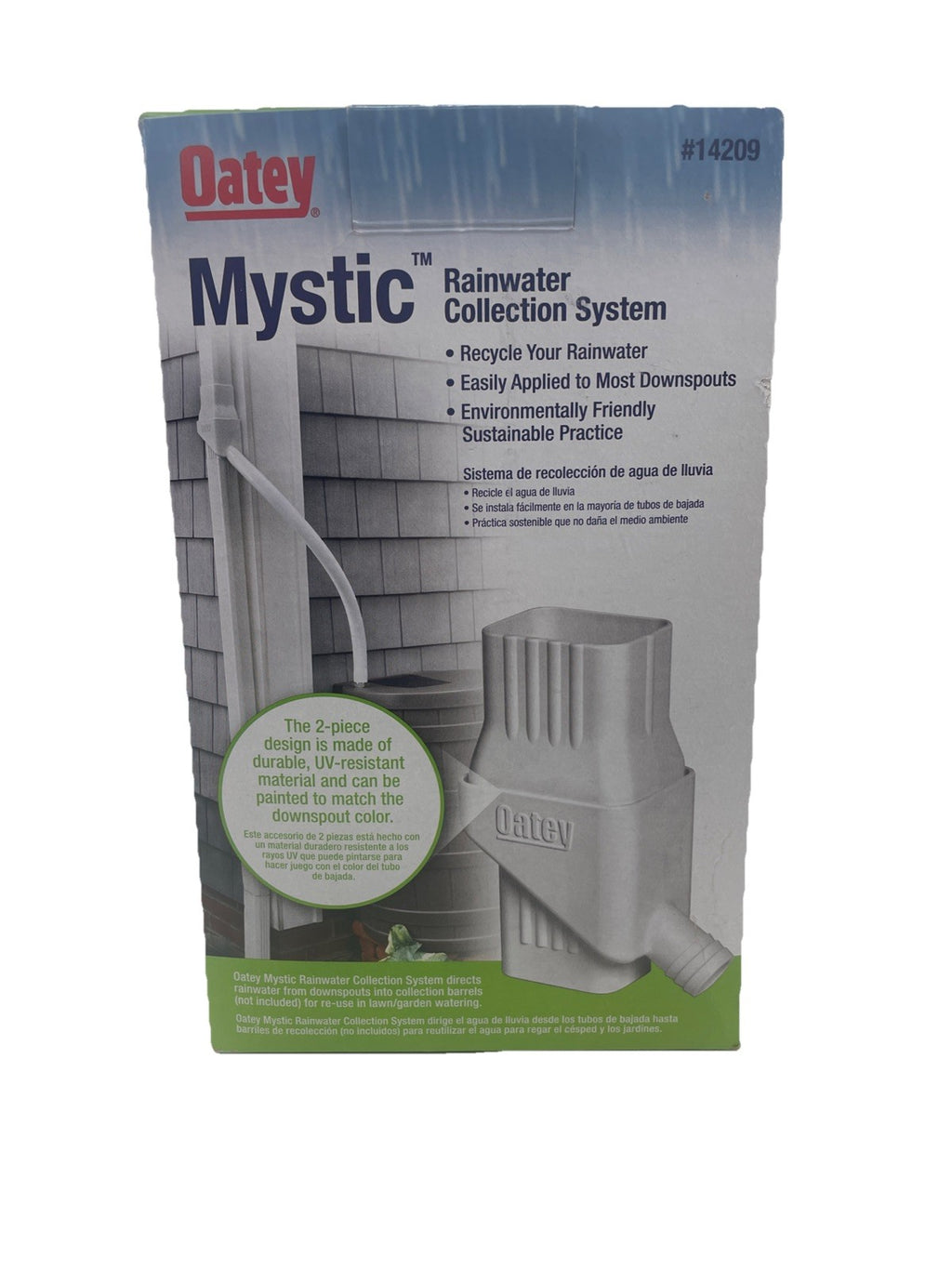 Oatey 14209 Mystic 2 in. x 3 in. White Rainwater Collection System