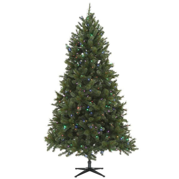 NEW Home Accents 9 ft. PreLit LED Wesley Pine Artificial Christmas Tree Open box