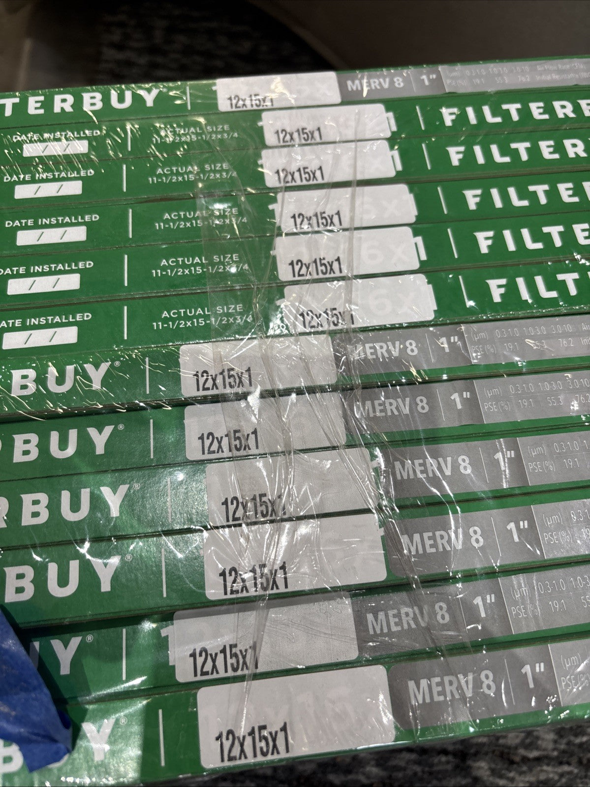 Filterbuy 12x15x1 MERV 8 Air Filter Replacement HVAC Furnace