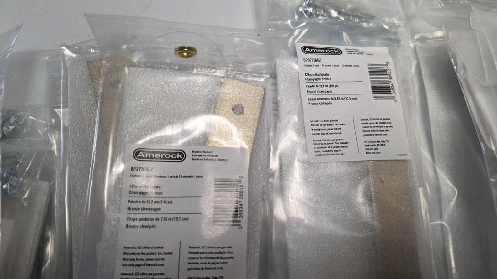 Amerock  BP37769 BP37767 66 65 64 Ladera Backplate Champagne Bronze Lot Of 29