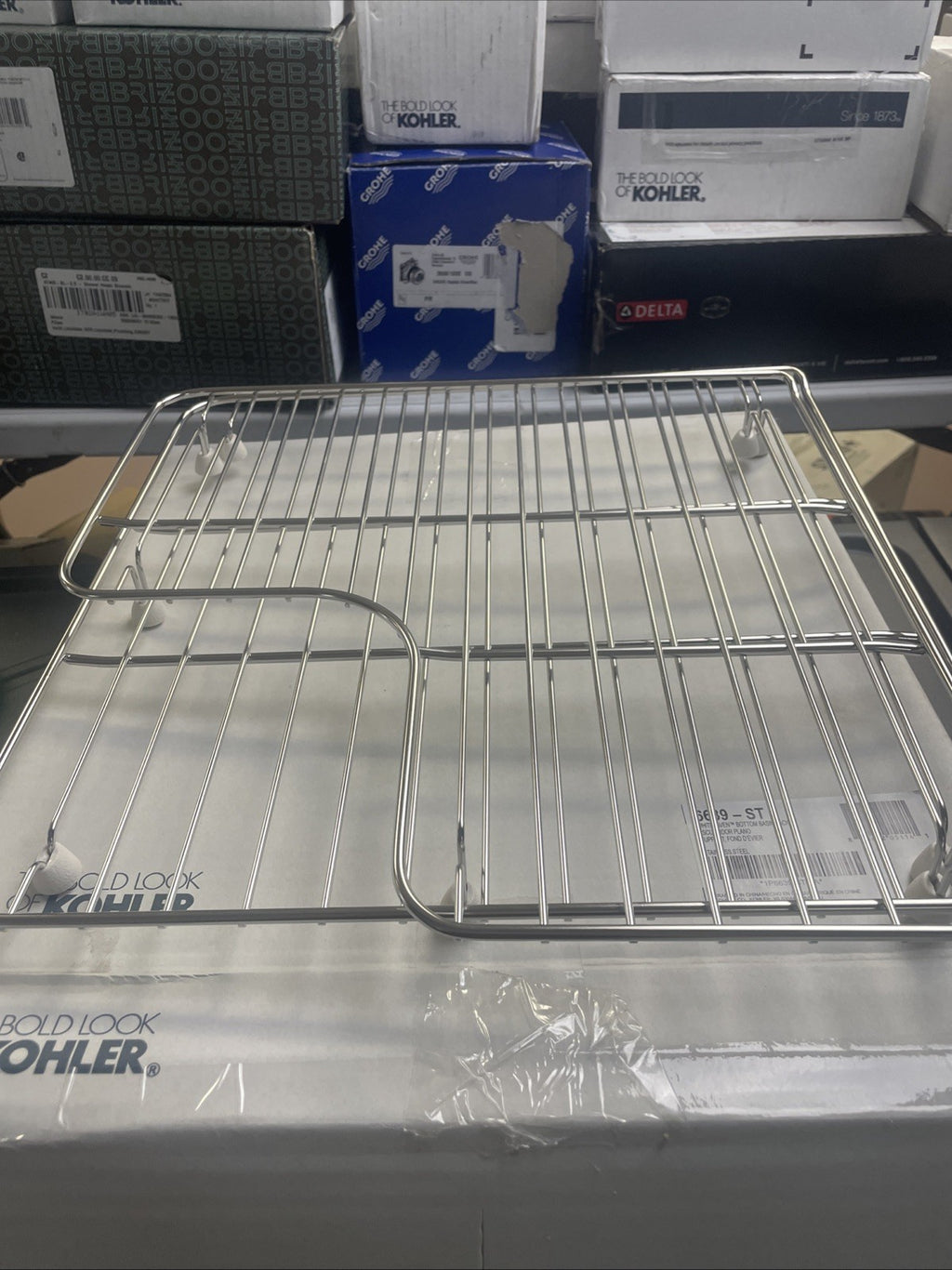 KOHLER WHITEHAVEN 6639-ST BOTTOM BASIN RACK STAINLESS STEEL FIXTURE