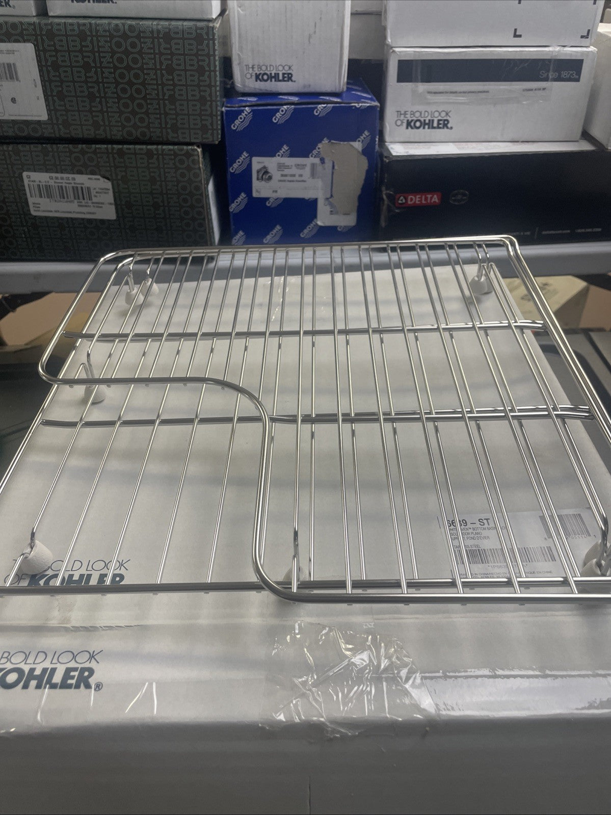 KOHLER WHITEHAVEN 6639-ST BOTTOM BASIN RACK STAINLESS STEEL FIXTURE