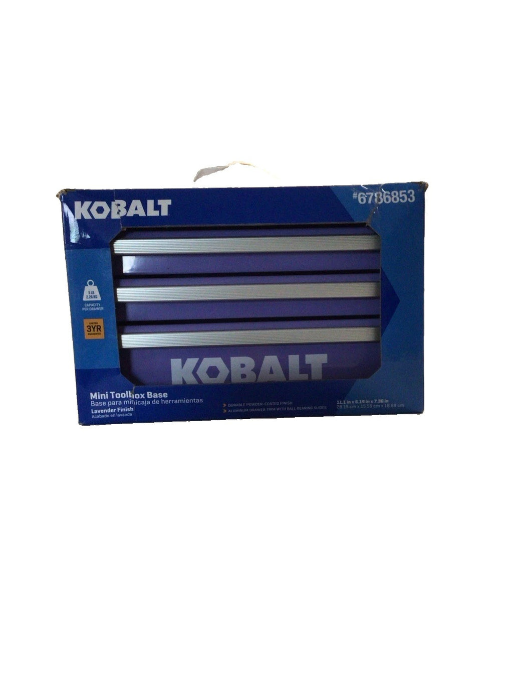 NEW Kobalt Mini-Base 3-Drawer Lavender  Toolbox /Jewelry Box