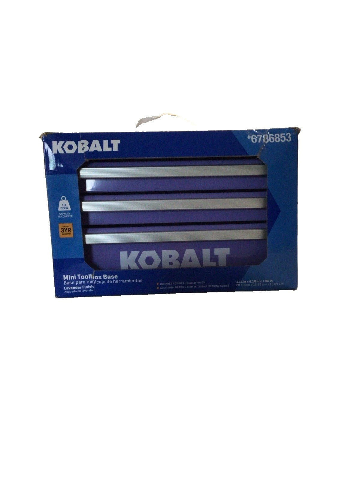 NEW Kobalt Mini-Base 3-Drawer Lavender  Toolbox /Jewelry Box