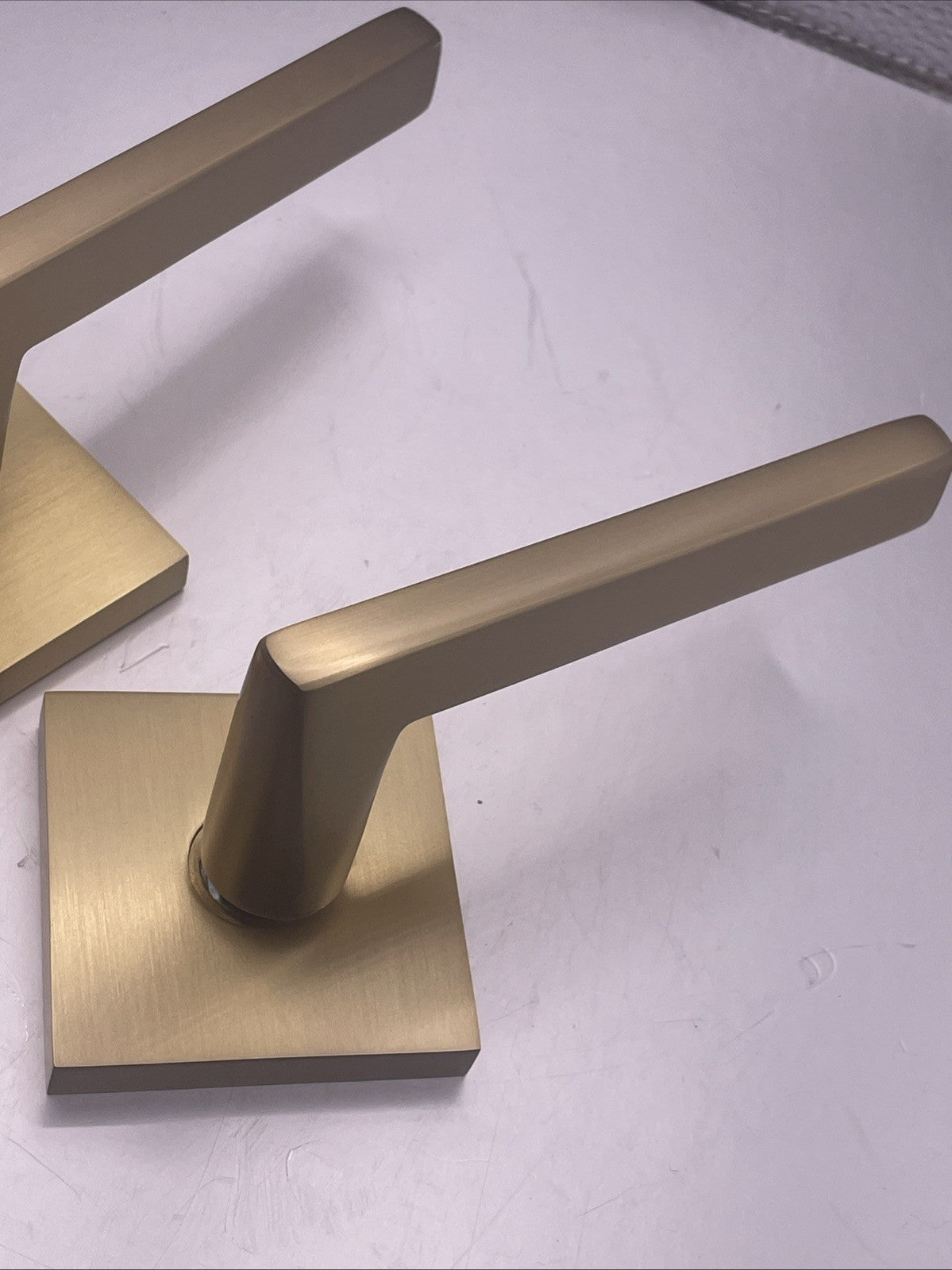 Emtek 505HLOUS4 Helios Satin Brass Dummy Lever Set - *READ!!*