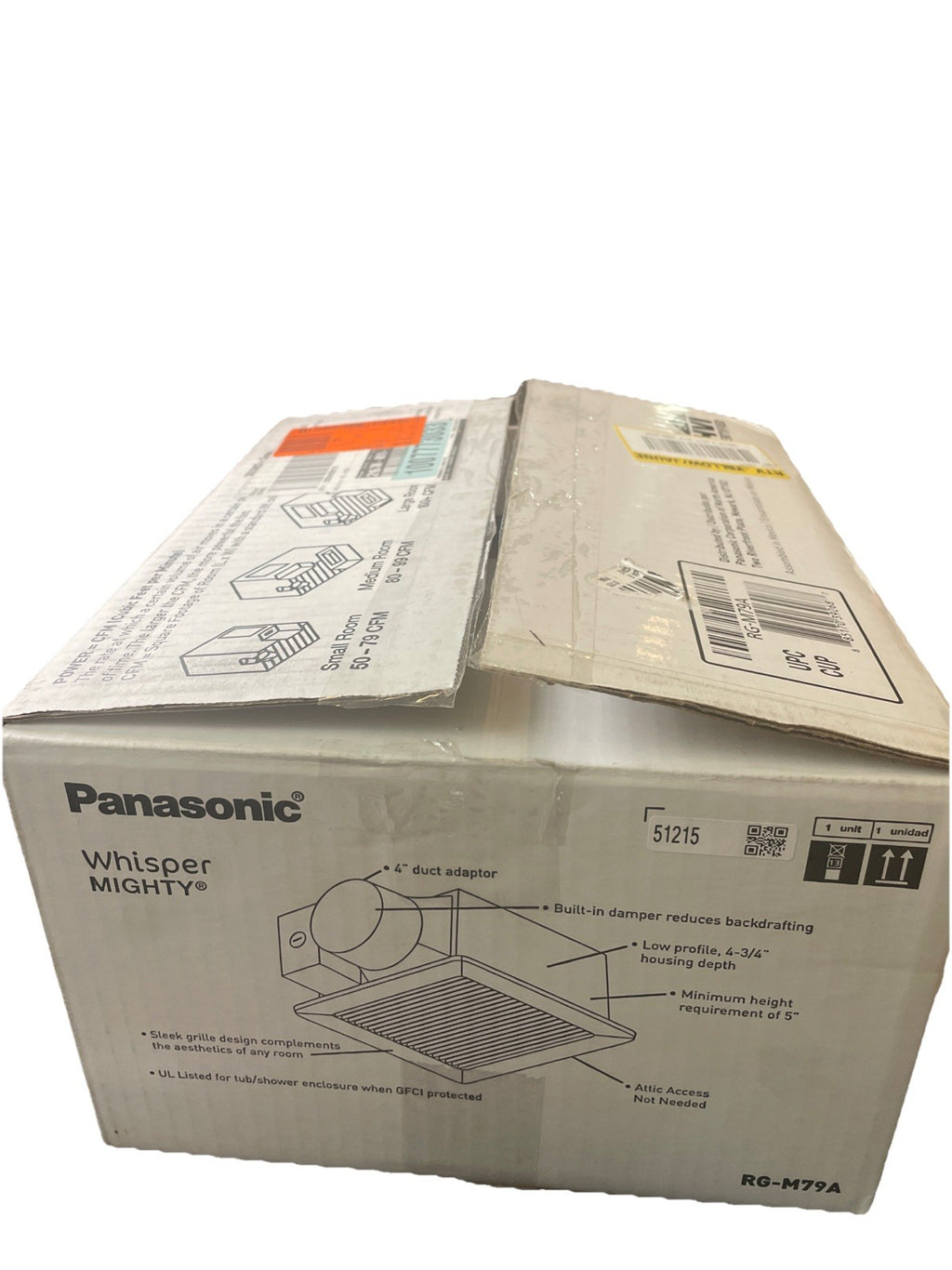 Panasonic WhisperMighty 70/90 CFM Bathroom Exhaust Fan Ceiling/Wall ENERGY STAR