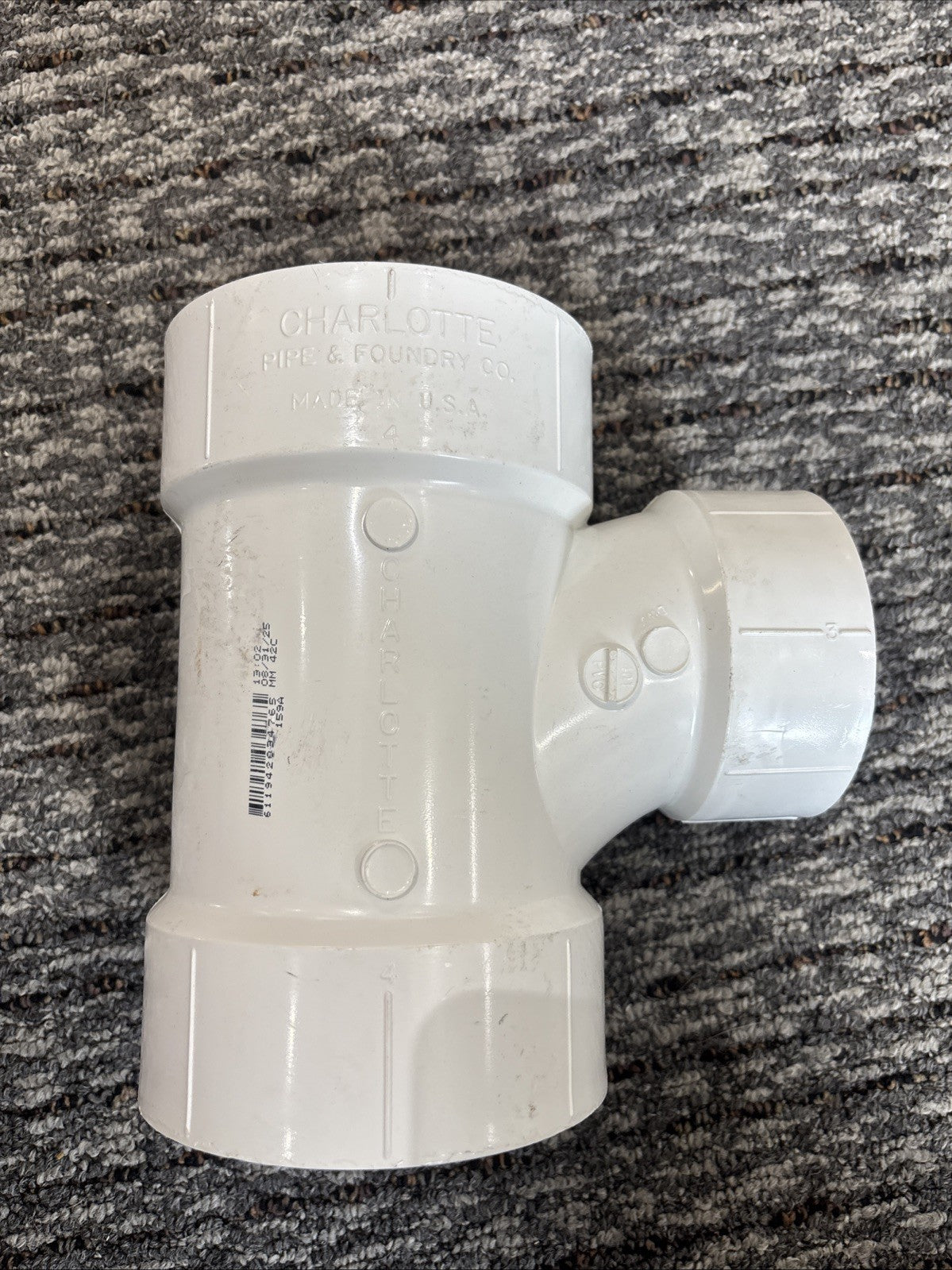 Charlotte Pipe 4 In. x 3 In. Reducing Sanitary PVC Tee PVC