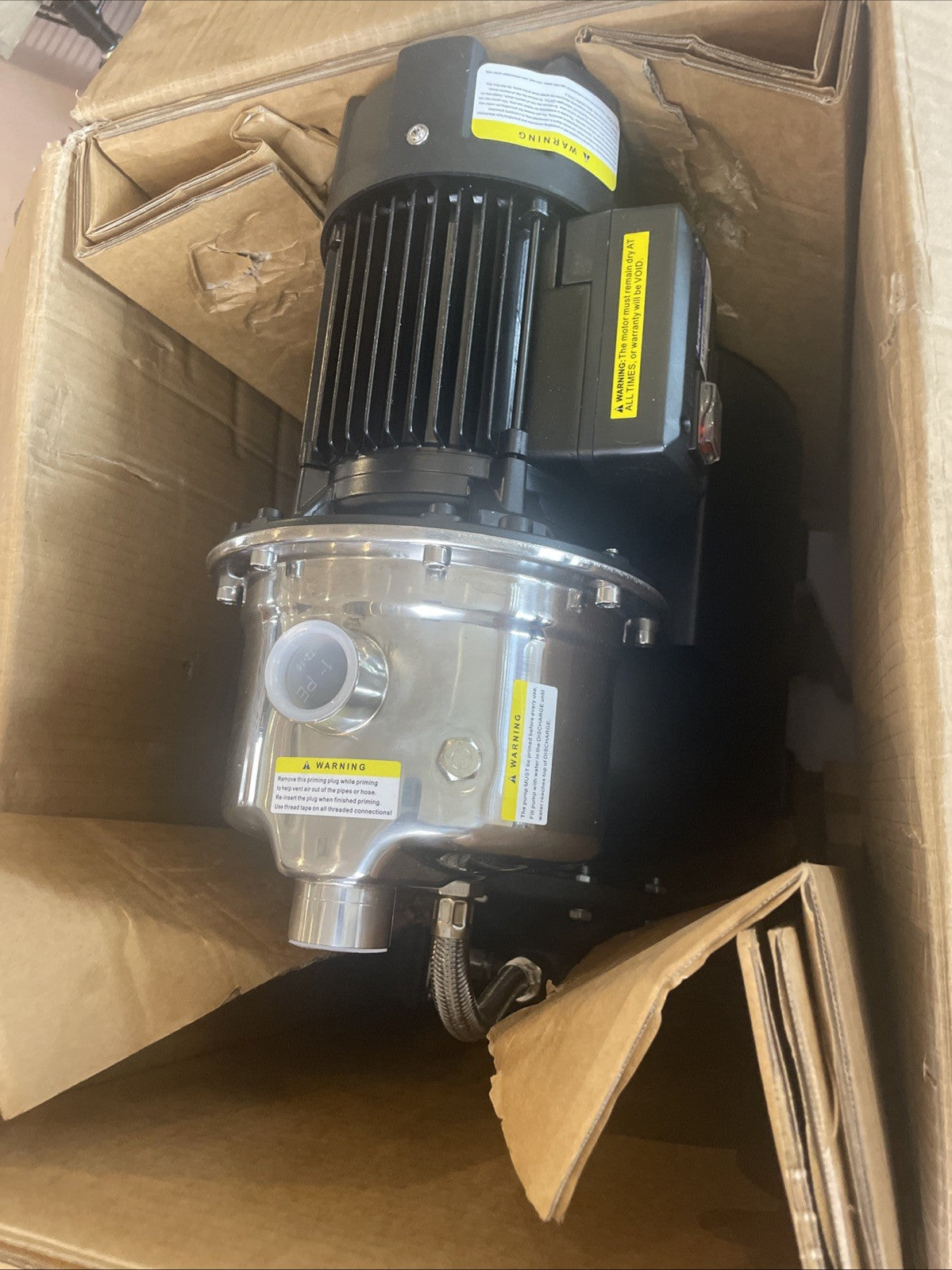 1320GPH Shallow Well Pump Stainless Steel Pump With Pressure Tank 1.6HP 115V