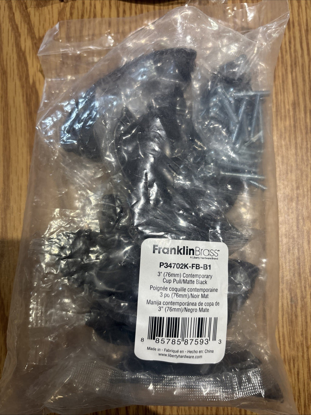 Franklin Brass P34702-k-b1 Matte Black Cabinet Pulls, 3 Inch C-C, Pack of 10