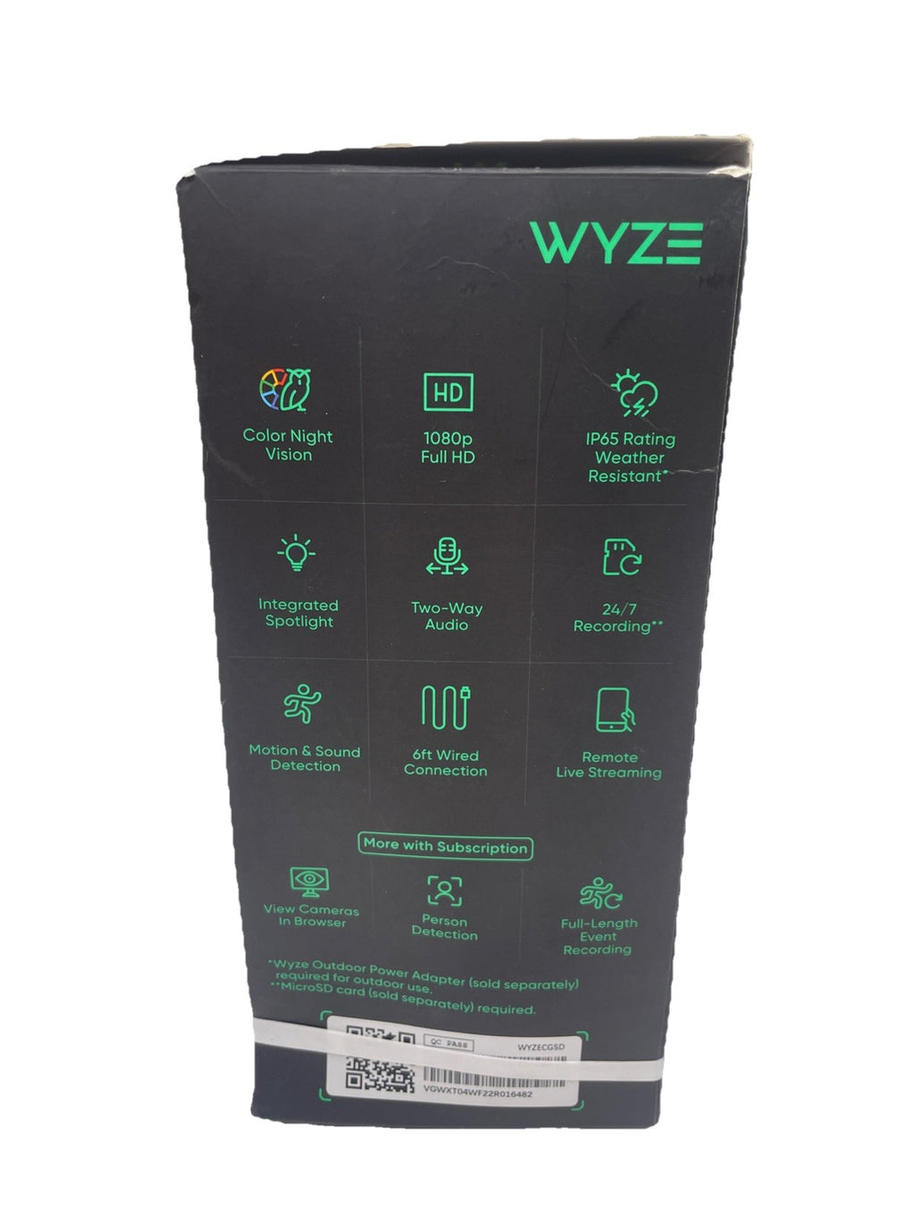 Wyze Cam OG 1080p HD Smart Security Camera Indoor/Outdoor Wired w/ Spotlight