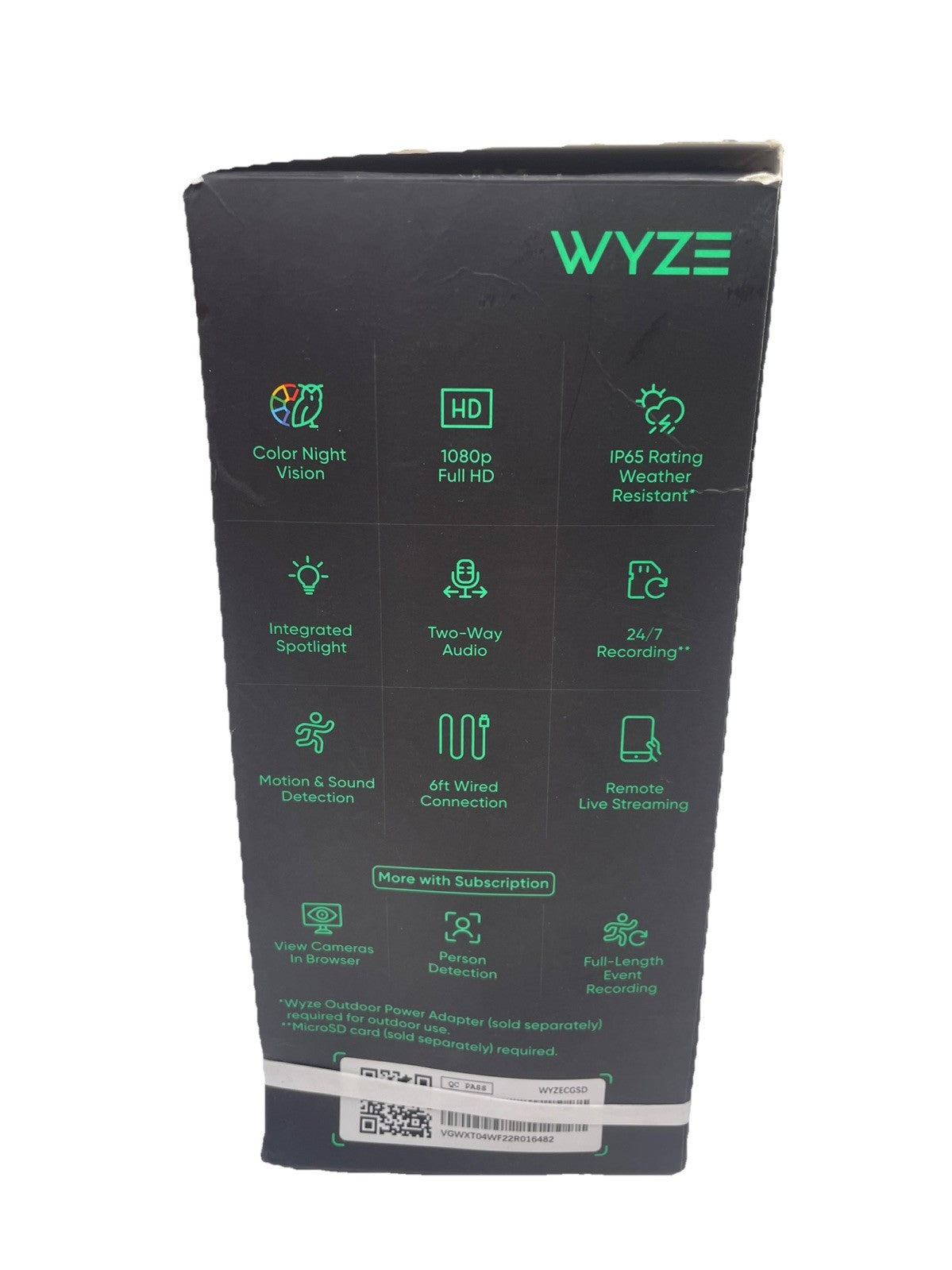 Wyze Cam OG 1080p HD Smart Security Camera Indoor/Outdoor Wired w/ Spotlight