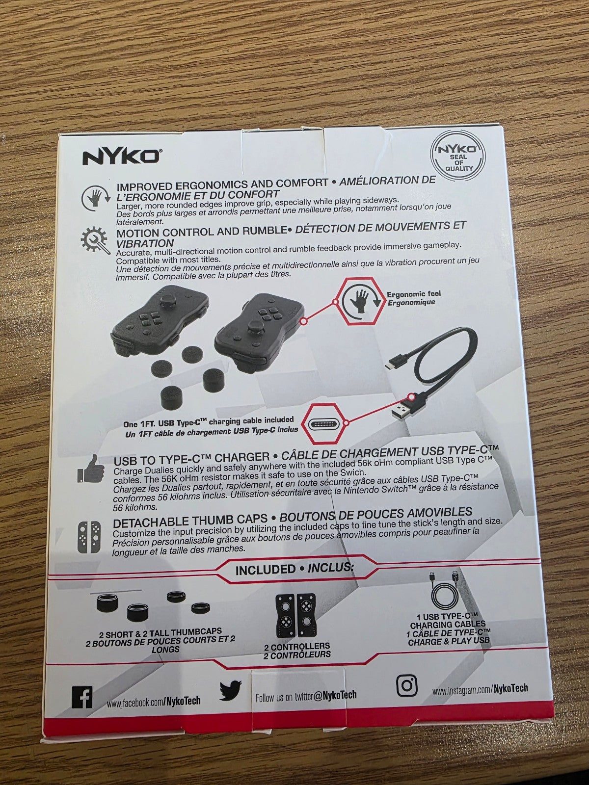 Nyko Dualies Pair of Motion Controllers for Nintendo Switch Joy Con 2 Pack