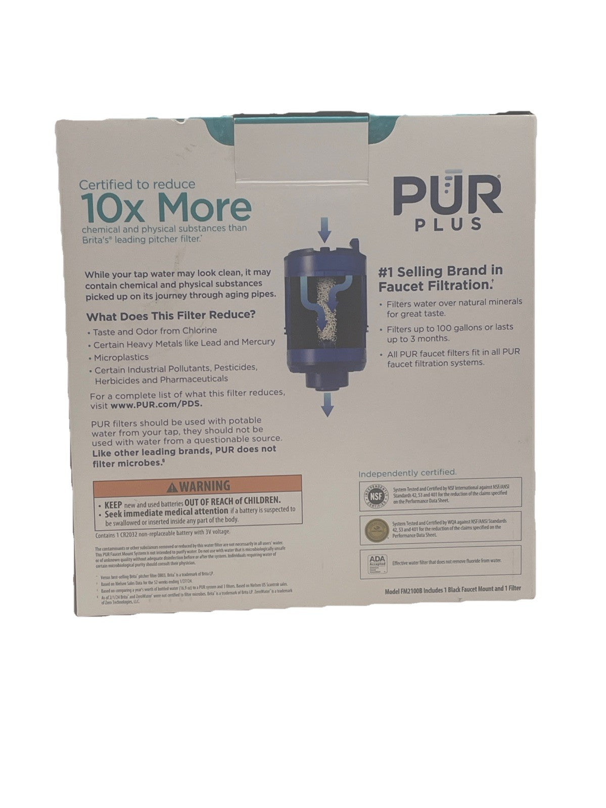 PUR Plus Faucet Mount Filtration System Mineral Core Indigo Ink FM2800N (New)