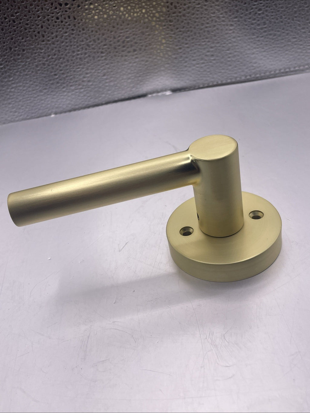Miseno MLK5012SB Elkton Round Rod Non-Turning One-Sided Door Lever - Satin Brass