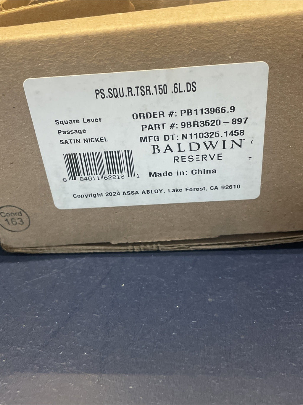Baldwin x Reserve - PSSQURSTSR150-6L-DS - Handle Set - *READ*