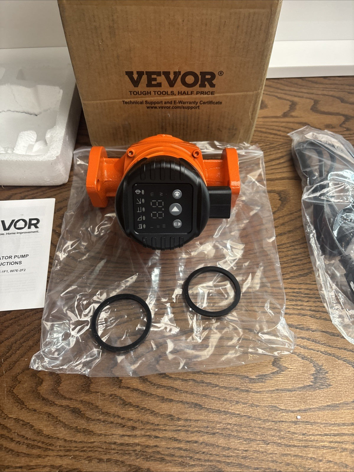 VEVOR F-007E-1F1 High Efficiency Circulator Pump Hot Water Circulation 16 GPM