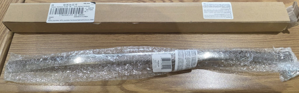 18" Satin Nickel Euro Appliance Pull, Large Cabinet Handle, Hickory P2168-SN