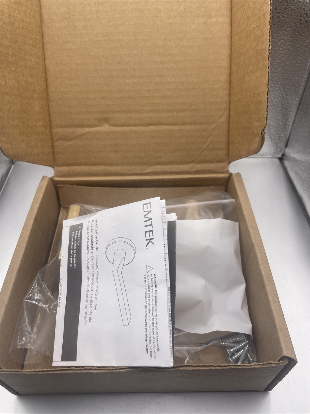 Emtek 505HLOUS4 Helios Satin Brass Dummy Lever Set - *READ!!*