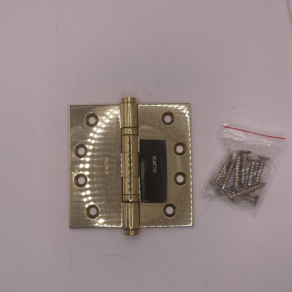 Baldwin - Polished Solid Brass Door Hinge Ball Bearings 4"x4 " - 1041.031.I