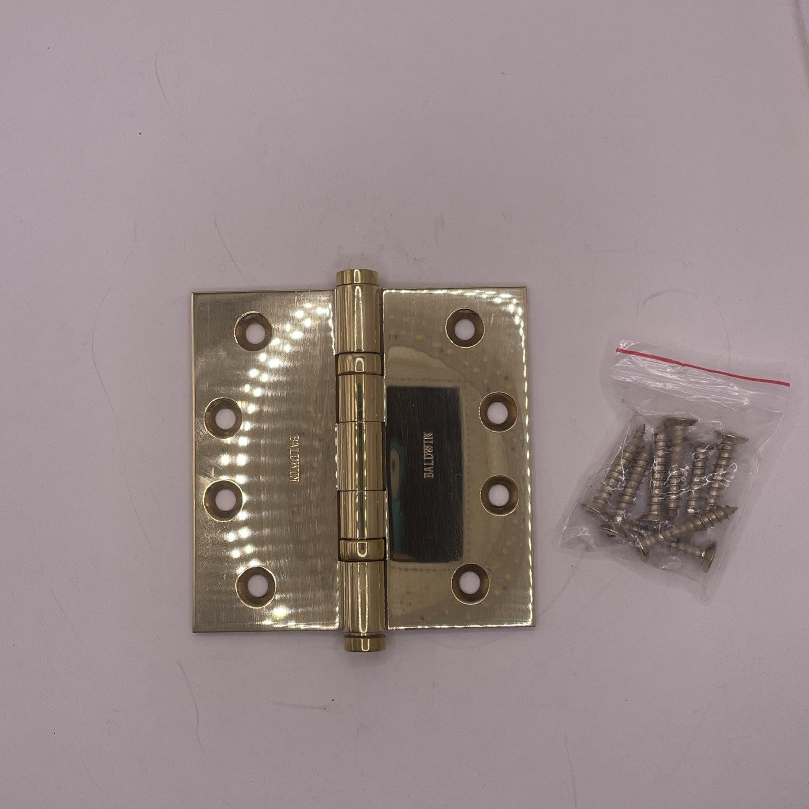 Baldwin - Polished Solid Brass Door Hinge Ball Bearings 4"x4 " - 1041.031.I
