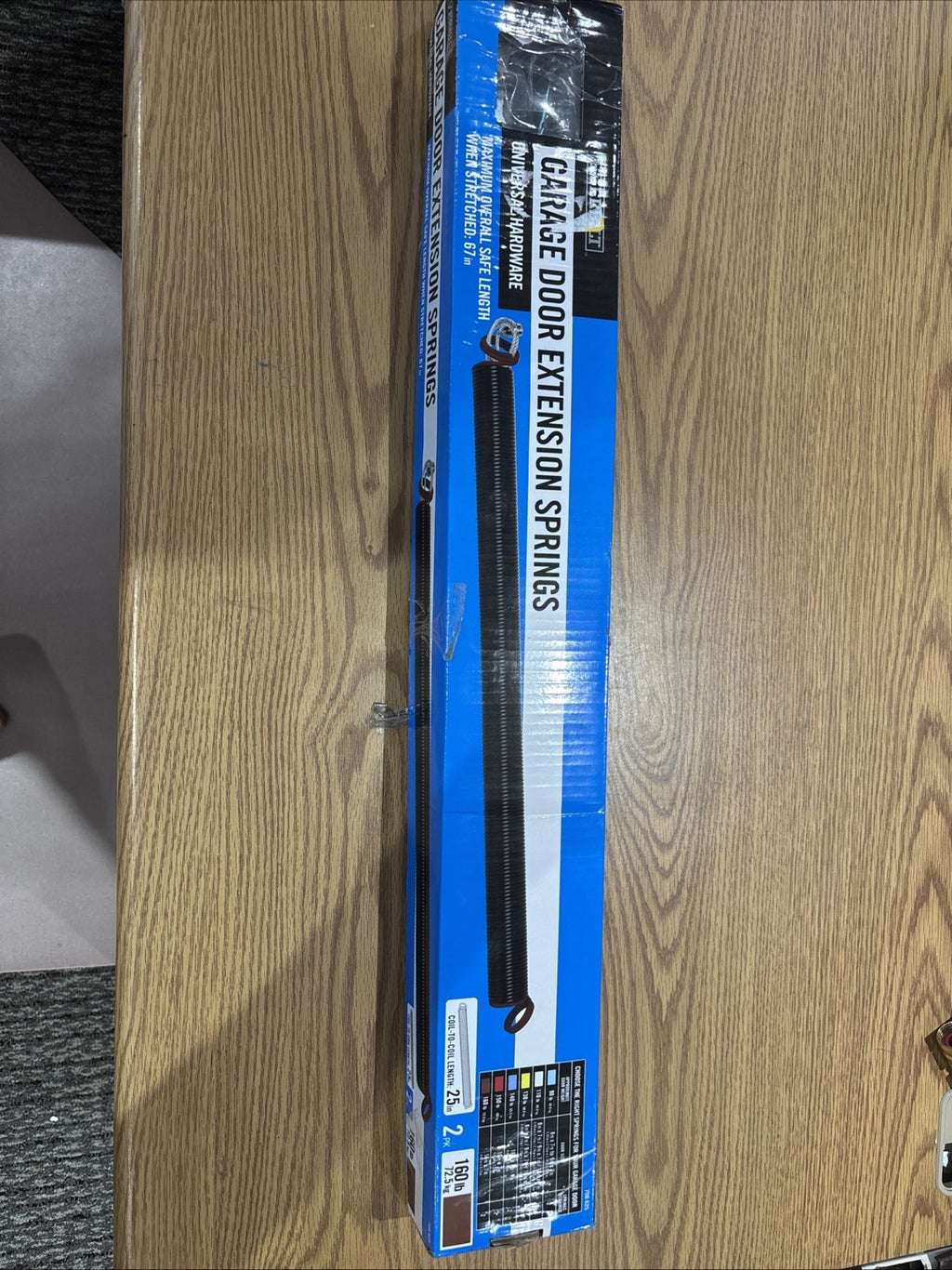 EVERBILT GARAGE DOOR EXTENSHION SPRINGS 160 LB MAX STRETCH LENGHT 67 IN. (2PK)