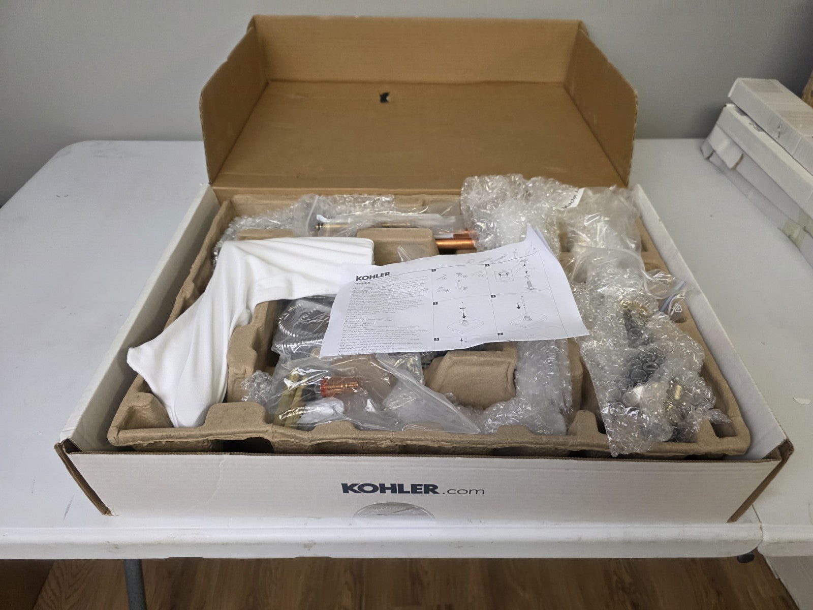 Kohler Taut 3-Hole Bath Filler with Handshower Brushed Nickel 97070 BN Open Box