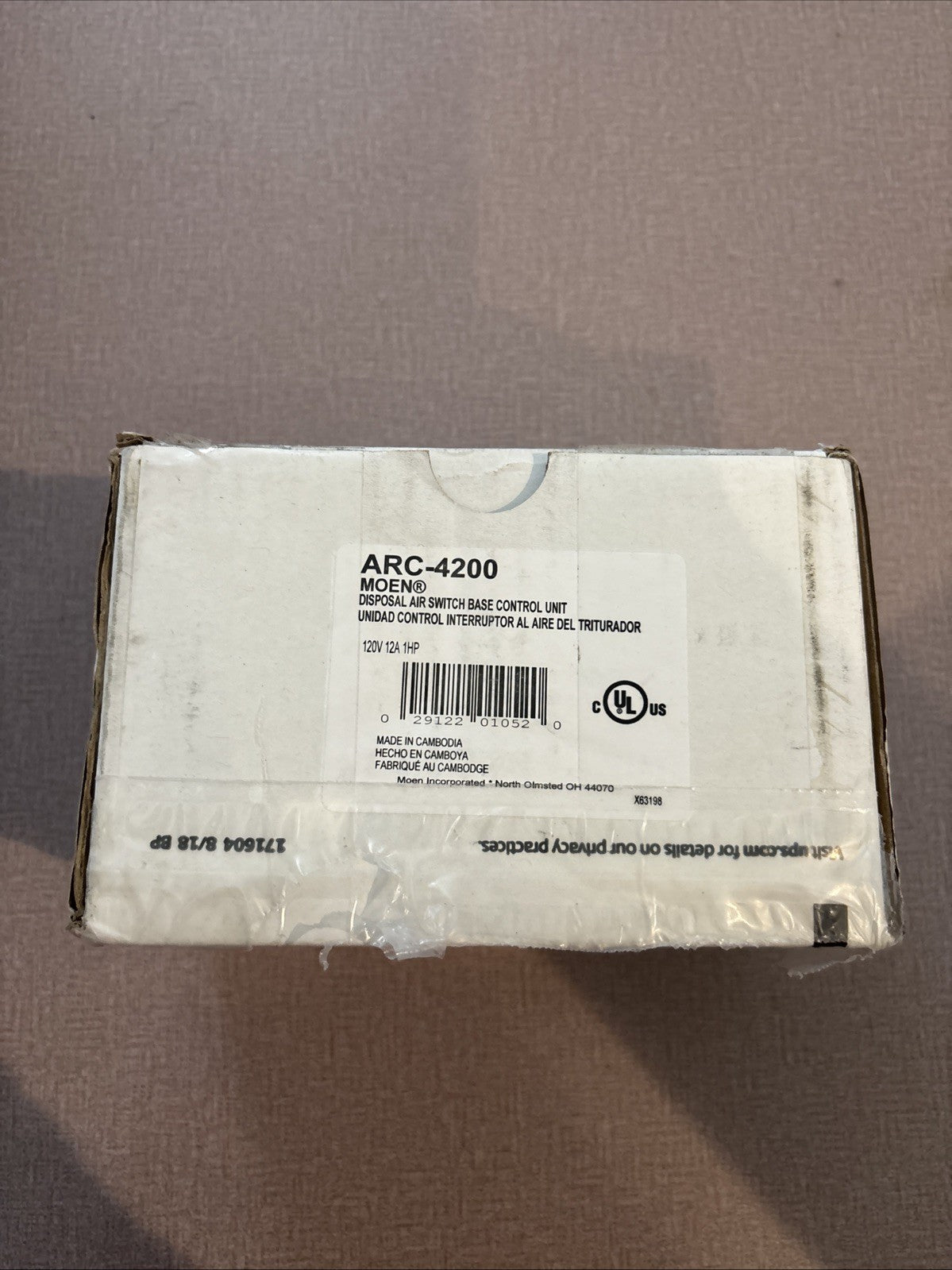 OEM Moen ARC-4200 Disposal Air Switch Controller Base w/Decorative Chrome Button