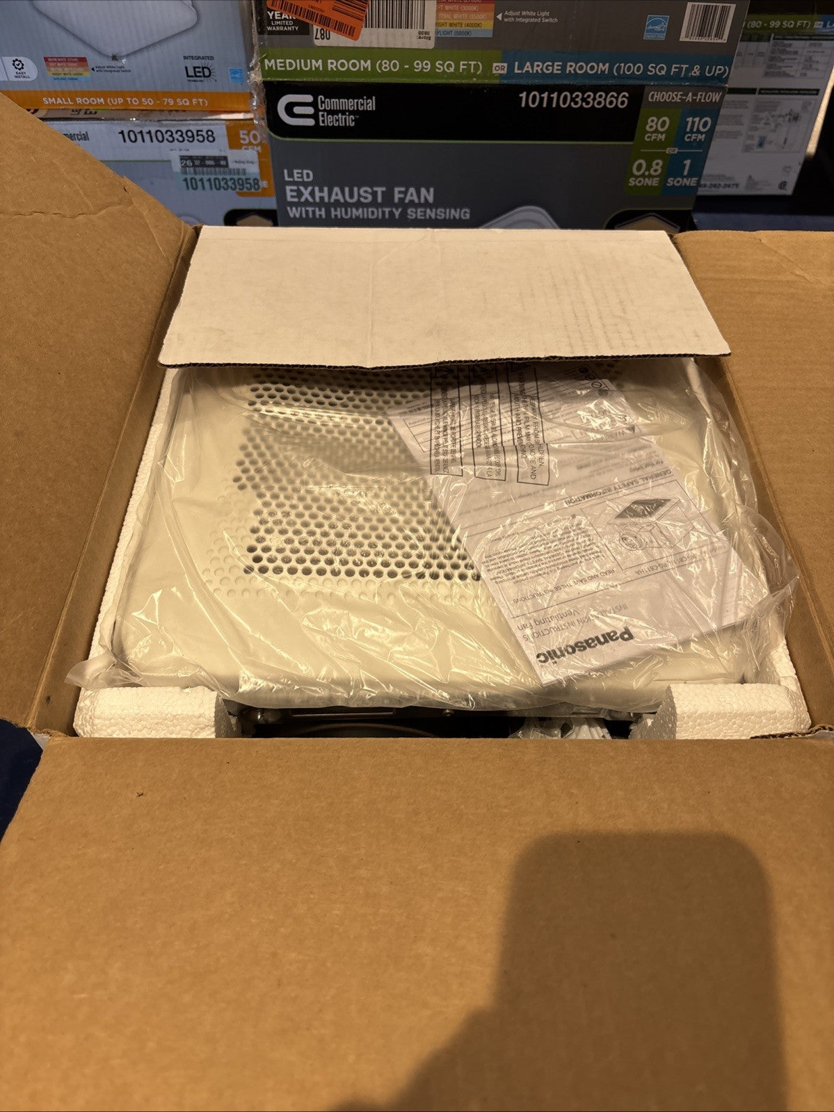 Panasonic WhisperChoice DC 80/110 CFM Ceiling Bathroom Exhaust Fan RG-C811A
