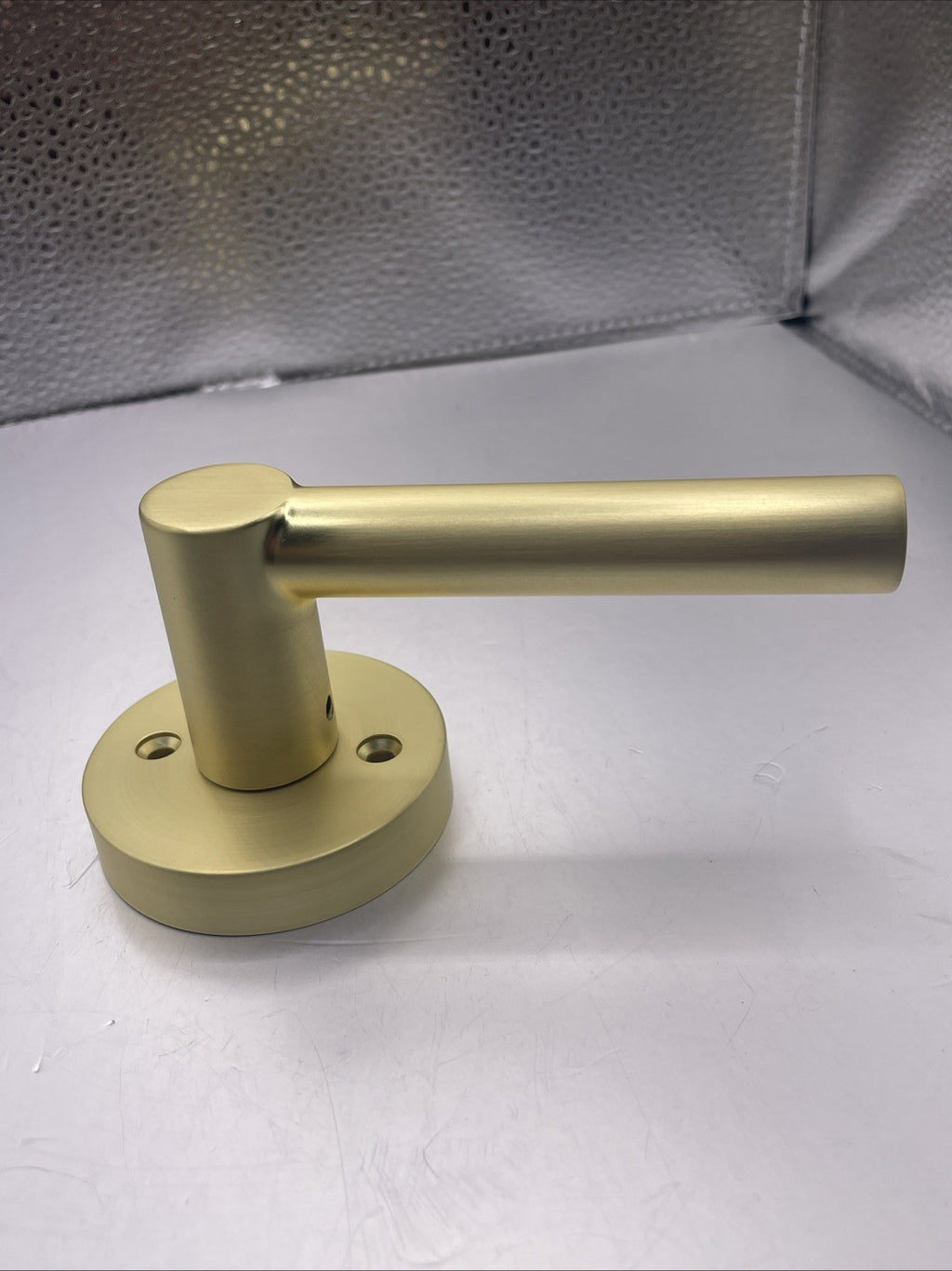 Miseno MLK5012SB Elkton Round Rod Non-Turning One-Sided Door Lever - Satin Brass