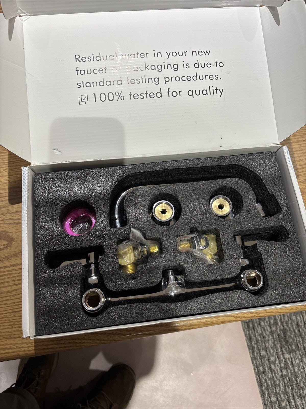 Wall Mount Faucet A-94253 8 in Center Lever Handle Swing Nozzle