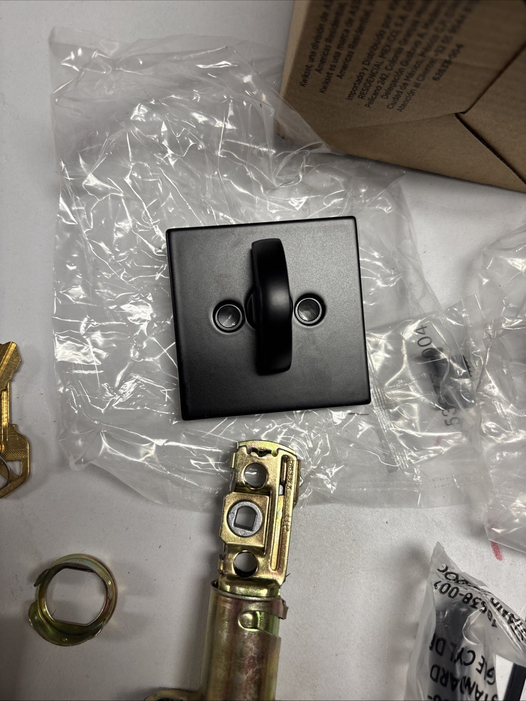 Kwikset 158SQT-514S.STRKP Halifax Sq. Single Cylinder Deadbolt-Matte Black *READ