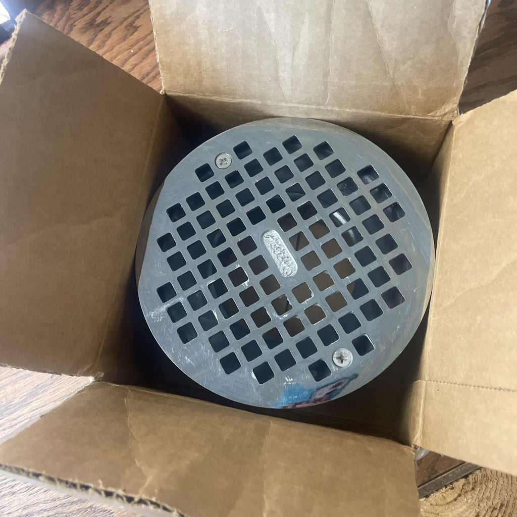 PROFLO PF42845 6" Plated Grate with 4" Adjustable Drain - Chrome - Open *READ*