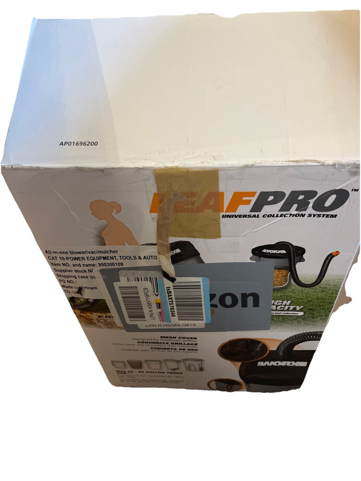 WORX Trivac WG505.2 Leaf Blower/Vacuum Combo 12 AMP Corded w/ LeafPro & Bag