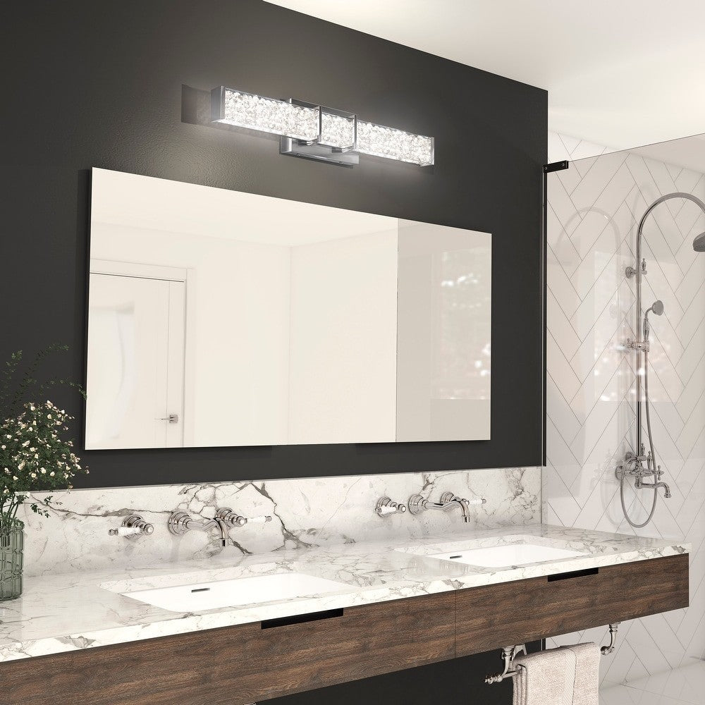 Artika Riviera 27 in. 1-Light Brushed Nickel LED Vanity Light New