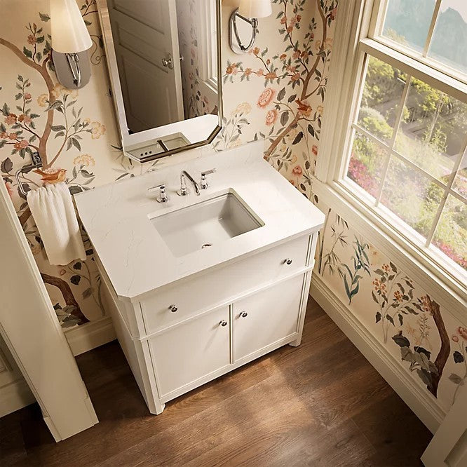 Kohler 39307-0 36'' Claude by Studio McGee Vanity White Finish Quartz Top