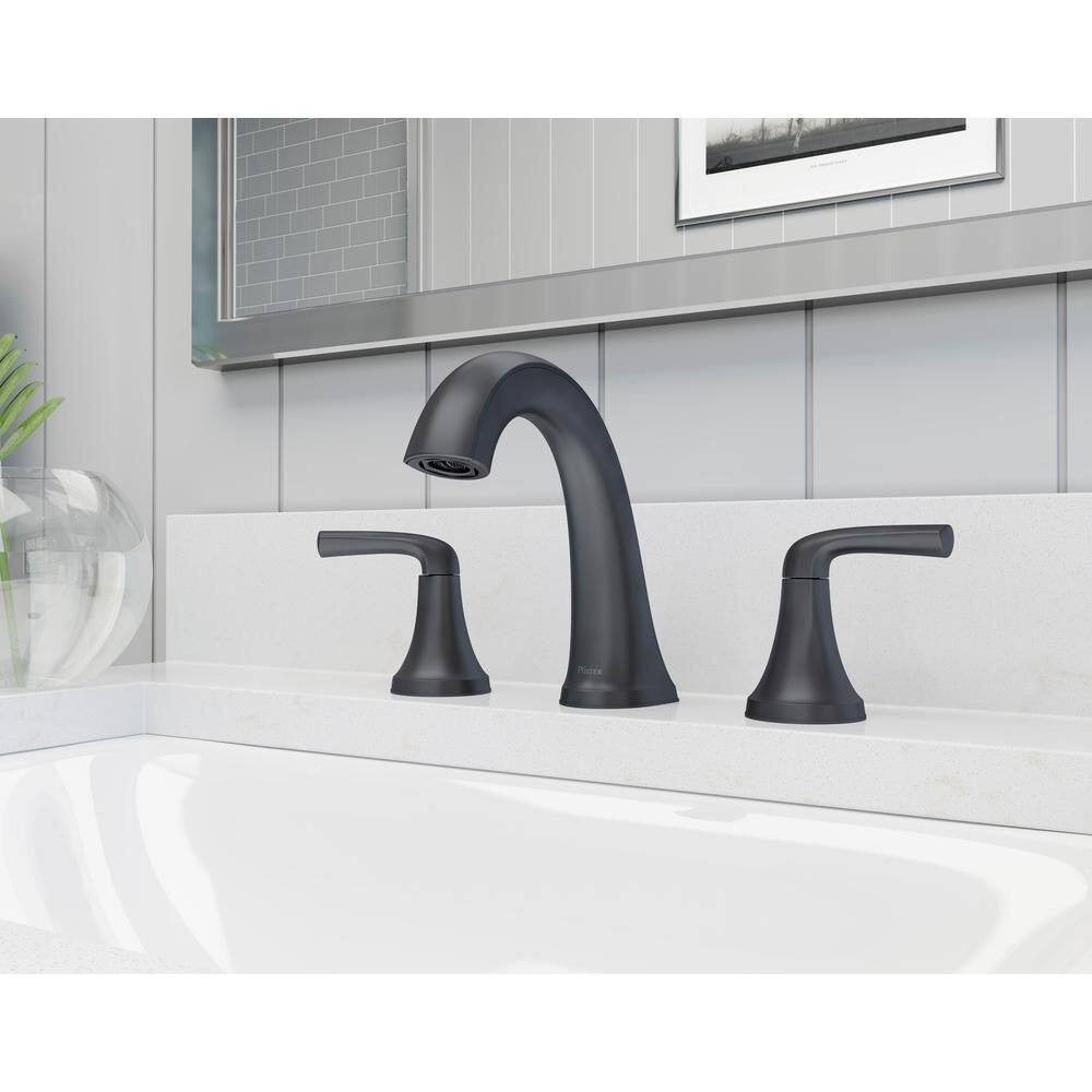 Pfister  LG49-MCA0B McAllen 1.2 GPM Widespread Bathroom Faucet, Matte Black