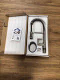 AKDY Single-Handle Pull-Down Sprayer Kitchen Faucet Brushed Nickel Kf0011
