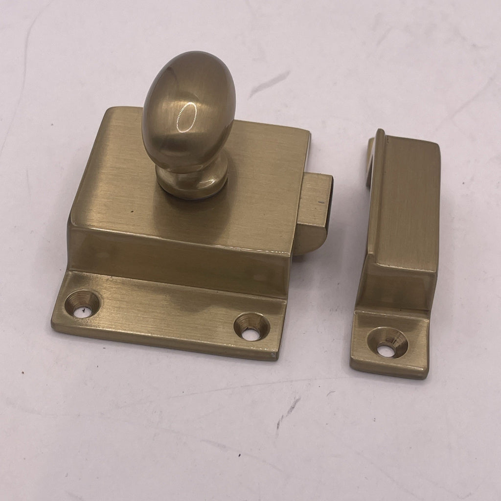 Emtek 2270US7 Cabinet Latch French Antique Brass US7 – Complete w/ Strike - Open