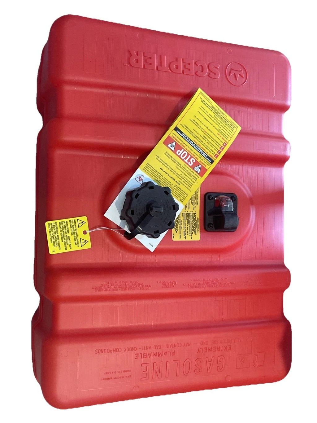 Scepter Portable 12 Gallon Fuel Tank, Rectangular Tall Profile Marine Fuel Can