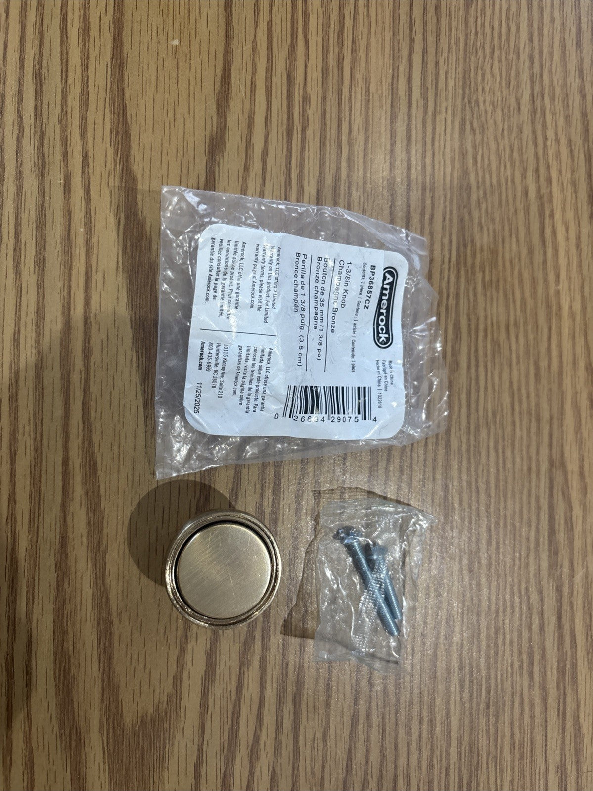 NEW Amerock BP36857Cz Champagne Bronze  33mm 1-3/8