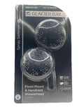 Glacier Bay 4.5 in. Wall Mount Dual Shower Heads w/ 6 Spray Patterns, Black NEW